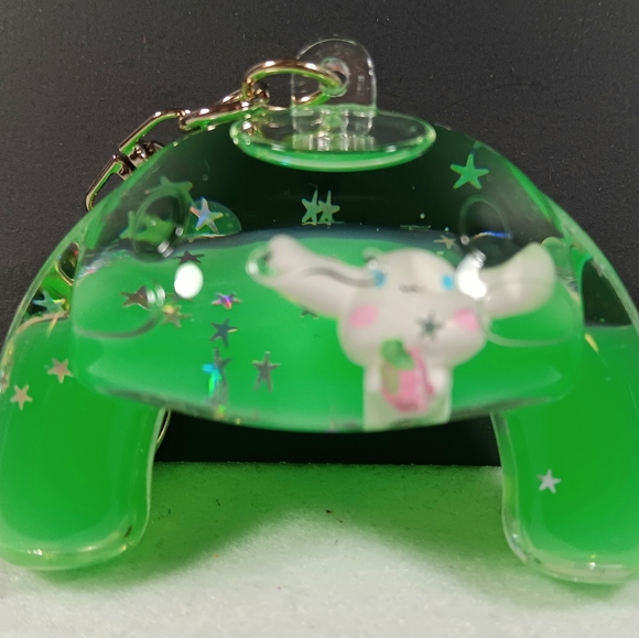 Hello Kitty and Friends Sanrio Green Cinnamoroll Glass Keychain Tsunameez - Picture 2 of 5